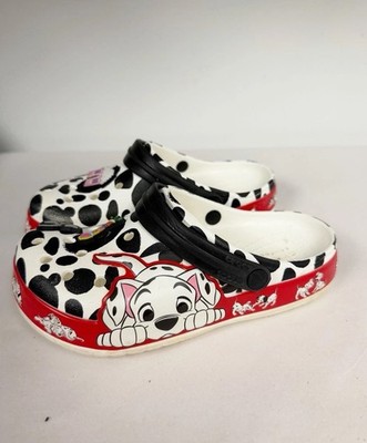 CROCS Fun Lab Unisex 101 Dalmatians Clog Junior Sz 13 Puppy Shoes Dogs