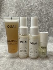 OUAI Travel Mini Set 4 Detox Shampoo Hair Oil Treatment Live In Conditioner New
