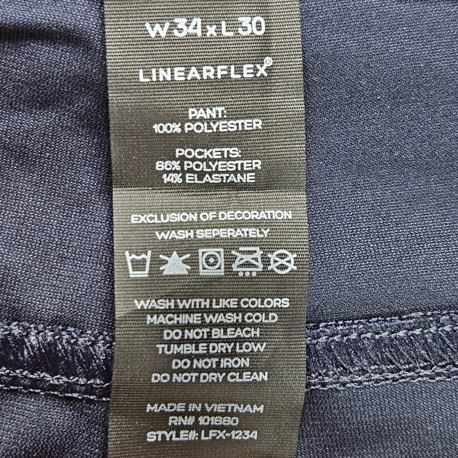 LINEARFLEX Men Navy Blue Performance Stretch Pant… - image 11