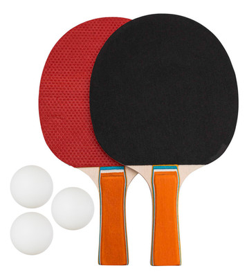 Tischtennis Schläger 2er Set mit 3 Bällen Ping Pong Set Neu OVP