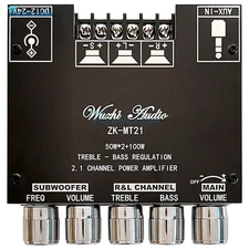 ZK-MT21 Bluetooth Audio Power Amplifier Board Subwoofer 2.1-channel 50Wx2+100W