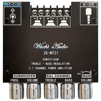 ZK-MT21 Bluetooth Audio Power Amplifier Board Subwoofer 2.1-channel 50Wx2+100W