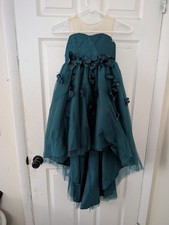 Azazie Karrie Flowergirl dress, 3t, Peacock Color