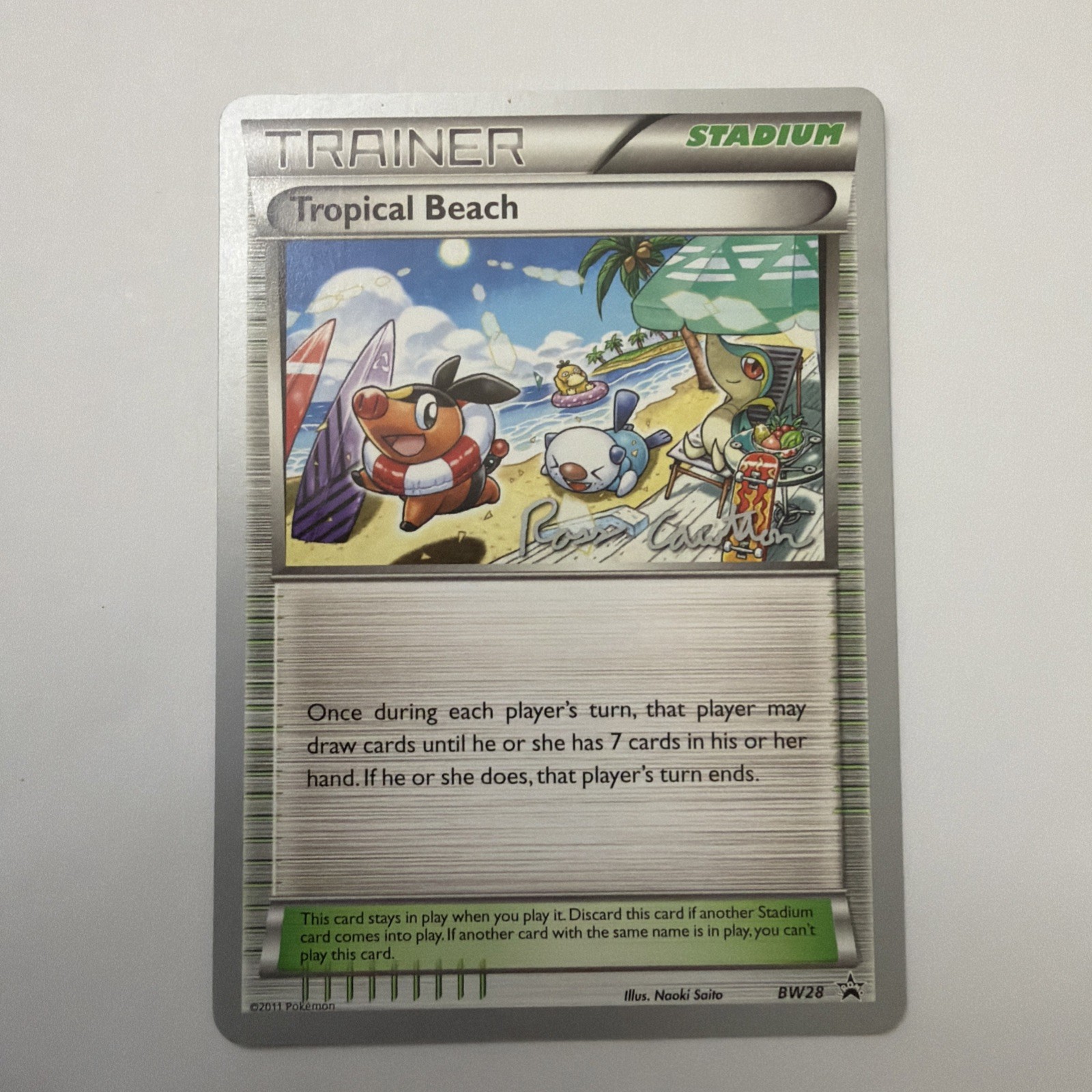 Pokemon Tropical Beach BW28 Promo Trainer Stadium World Championships 2011 Eng