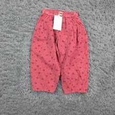 Zara Sweatpants Kids 4 Pink Floral 100 Cotton Drawstring Jogger Pants NWT