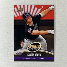 2025 World of Sports Volume 1 Karson Bowen - TCU Horned Frogs #205 base