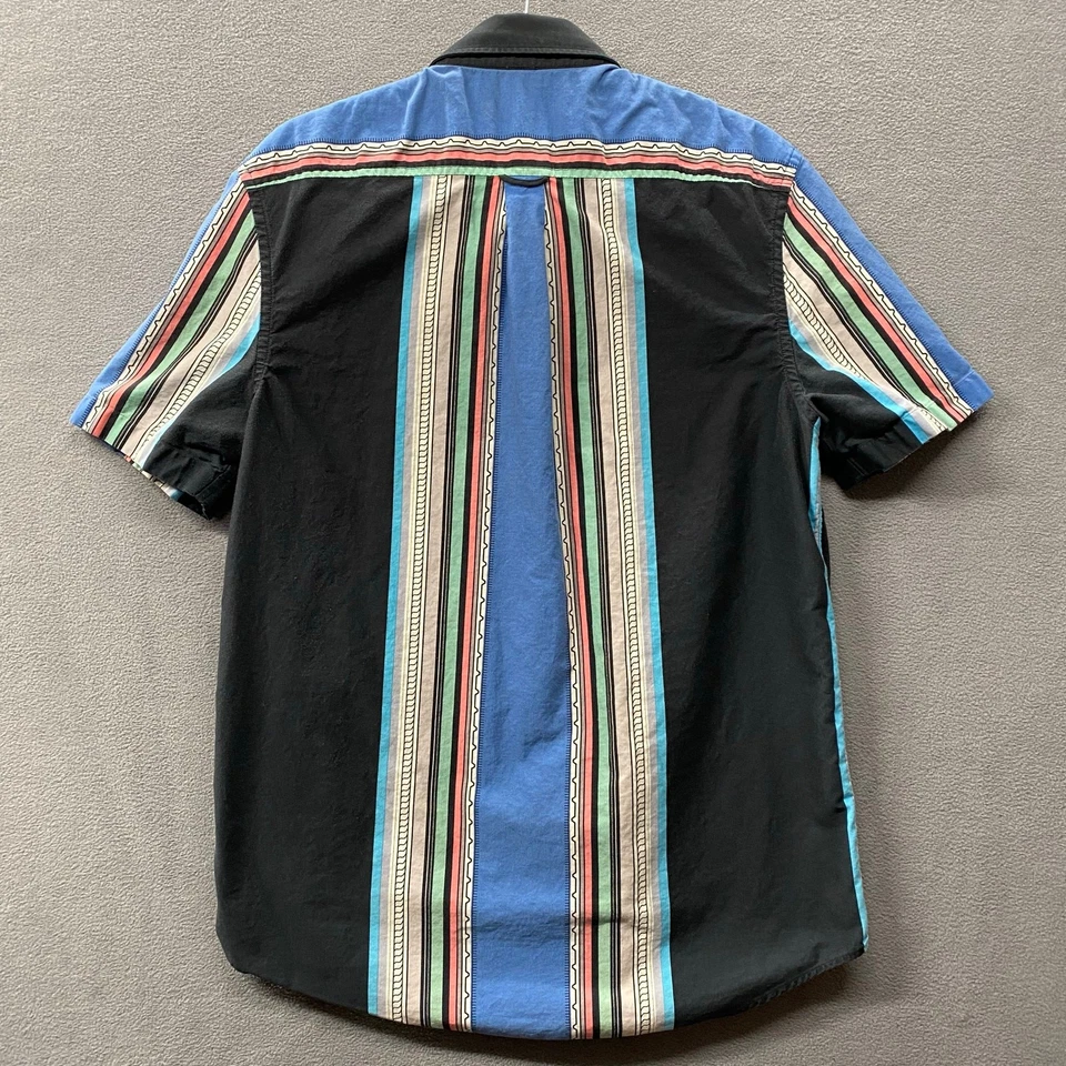 Opening Ceremony Striped Western Button Down Short Sleeve Shirt Mens XL Cotton - Image 2 of 4