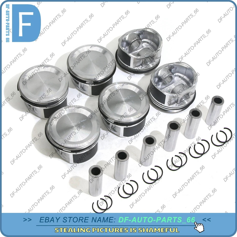 Juego de 6 pistones y anillos STD Φ83mm para Volvo XC90 S80 2.9T T6 L6 B6294T 274365 Foto 4 de 4