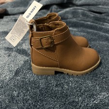 Girl's Brown Chelsea Ankle Boots Old Navy Little Kids Size 5,Faux Leather NWT