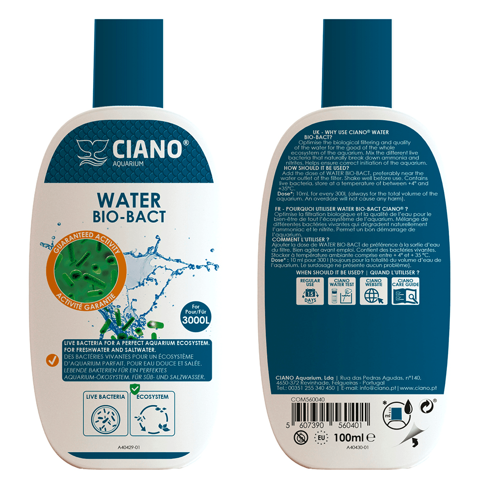Ciano Aquarium Water Bio-Bact 100ml | Aquarium Fish Tank Treatment