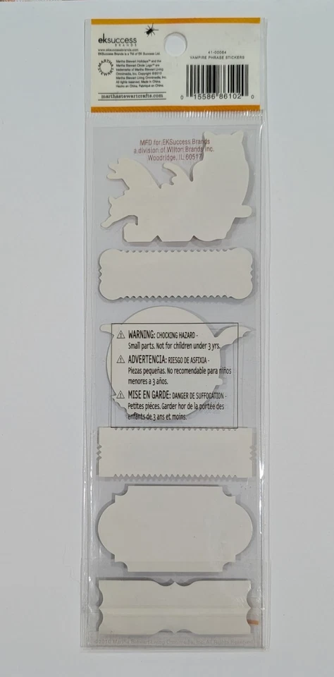 Martha Stewart Halloween Vampire Phrases Scrapbooking Stickers RARE - Image 3 of 3