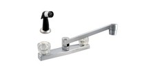 LDR 012 3405CP-CG Kitchen Faucet Two Handle Chrome Side Sprayer Included Chrome