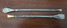 Bombillas Yerba Mate Straws 18k Gold Lip Vint...