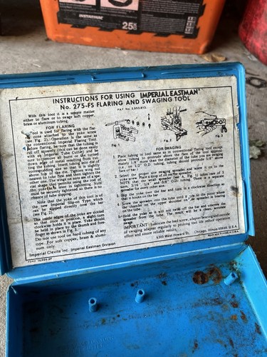 Imperial Eastman Pipe Flaring And Swaging Kit 275-FS Engineering Garage Tools - Picture 3 of 3