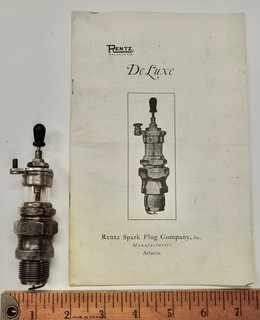1920 Rentz DeLuxe Spark Plug Visible Ignition Check AND Info Book