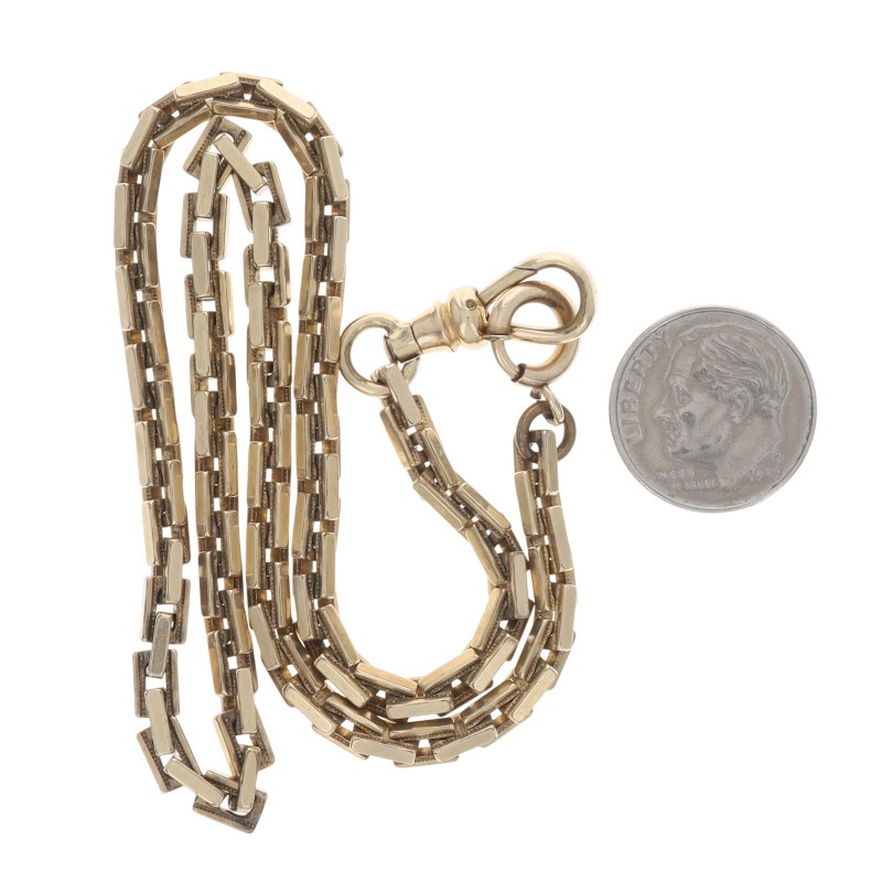 Simmons Art Deco Rectangular Box Link Pocket Watc… - image 3