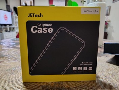 JETech Clear Drop & Scratch Resistant Case for iPhone 15 Pro Precise Cutouts