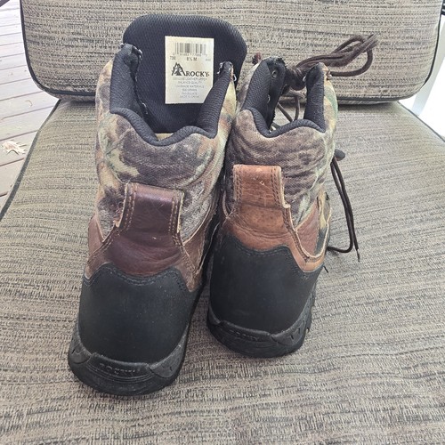 Rocky 800g Thinsulate Gore-Tex Hunting Boots Men’s 8.5 M Leather Camo Waterproof - Picture 9 of 20