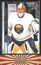2020-21 Upper Deck #22 Carter Hutton French Buffalo Sabres