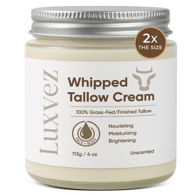 Beef Tallow Cream 4oz - Grass-Fed Whipped Balm with Vitamins A, D, E, K