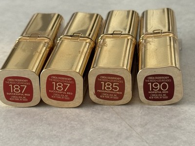 L'Oréal Colour Riche Lipstick LOT OF 4, 187, 187, 185, 190