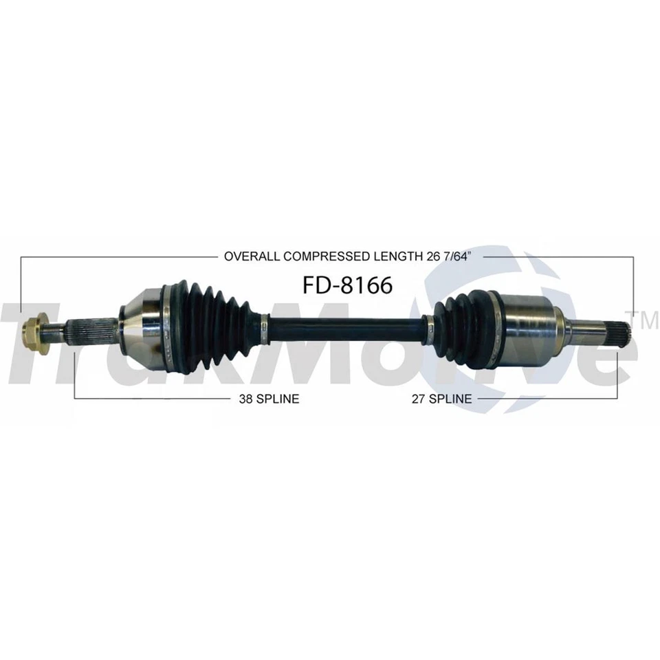 Juego de pares de 2 ejes delanteros CV SurTrack para Ford Flex Taurus Lincoln MKS. Foto 2 de 3