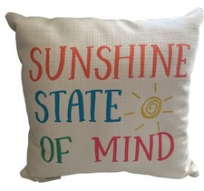 Decorative Throw Pillow 16x16 "Sunshine State Of Mind" Varsity Pro Made In USA