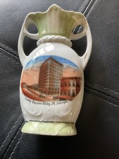 SOUVENIR Vase, Corby Forsee Bldg, St, Joseph, MO.- MADE IN GERMANY AROUND 1900