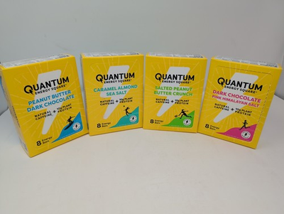 #ad 32 PACK Quantum Energy Square: Energy Bar with Caffeine amp; 10G Protein. 8 2026 $59.99