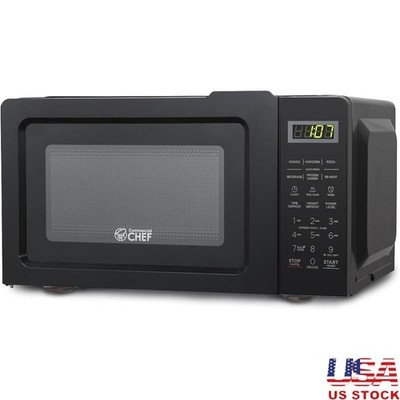 700W Microwave Oven 10 Power Levels Digital Display Timer Safety Lock Turntable