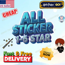 HARRY POTTER MONOPOLY GO 1-6 STARS STICKERS FAST DELIVERY 24/7
