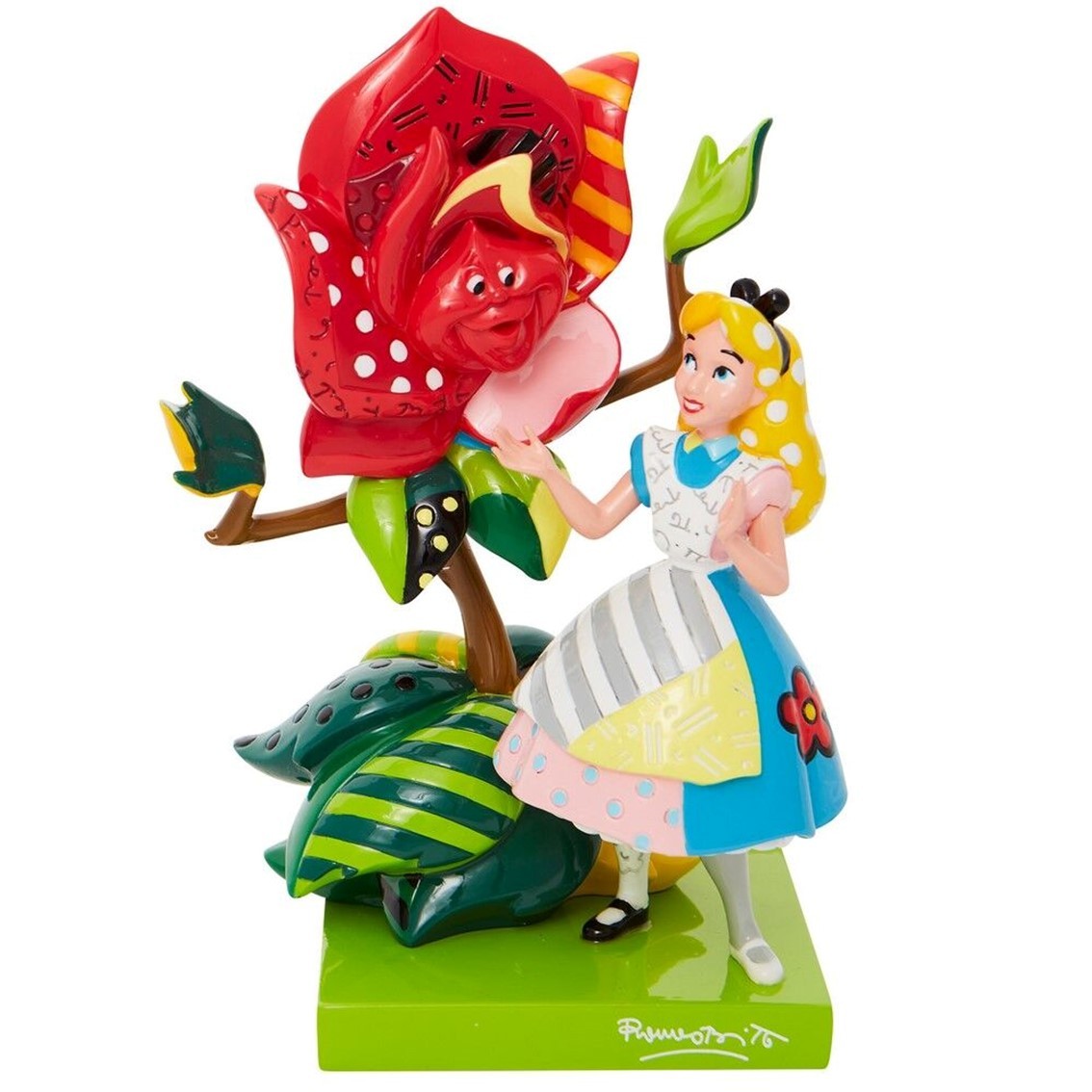 Figura Enesco Disney Alicia En El Pais De Las Maravillas Alicia Hablando Con La