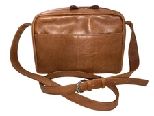 ili New York RFID blocking Premium Leather Crossbody Organizer Pockets Zip #i