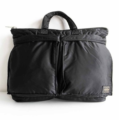 YOSHIDA PORTER Tanker Helmtasche Schwarz Nylon Schultertasche Gebraucht Japan