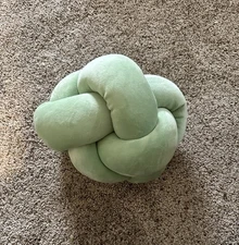 Knot Pillow Mint Green Decorative Throw Pillow