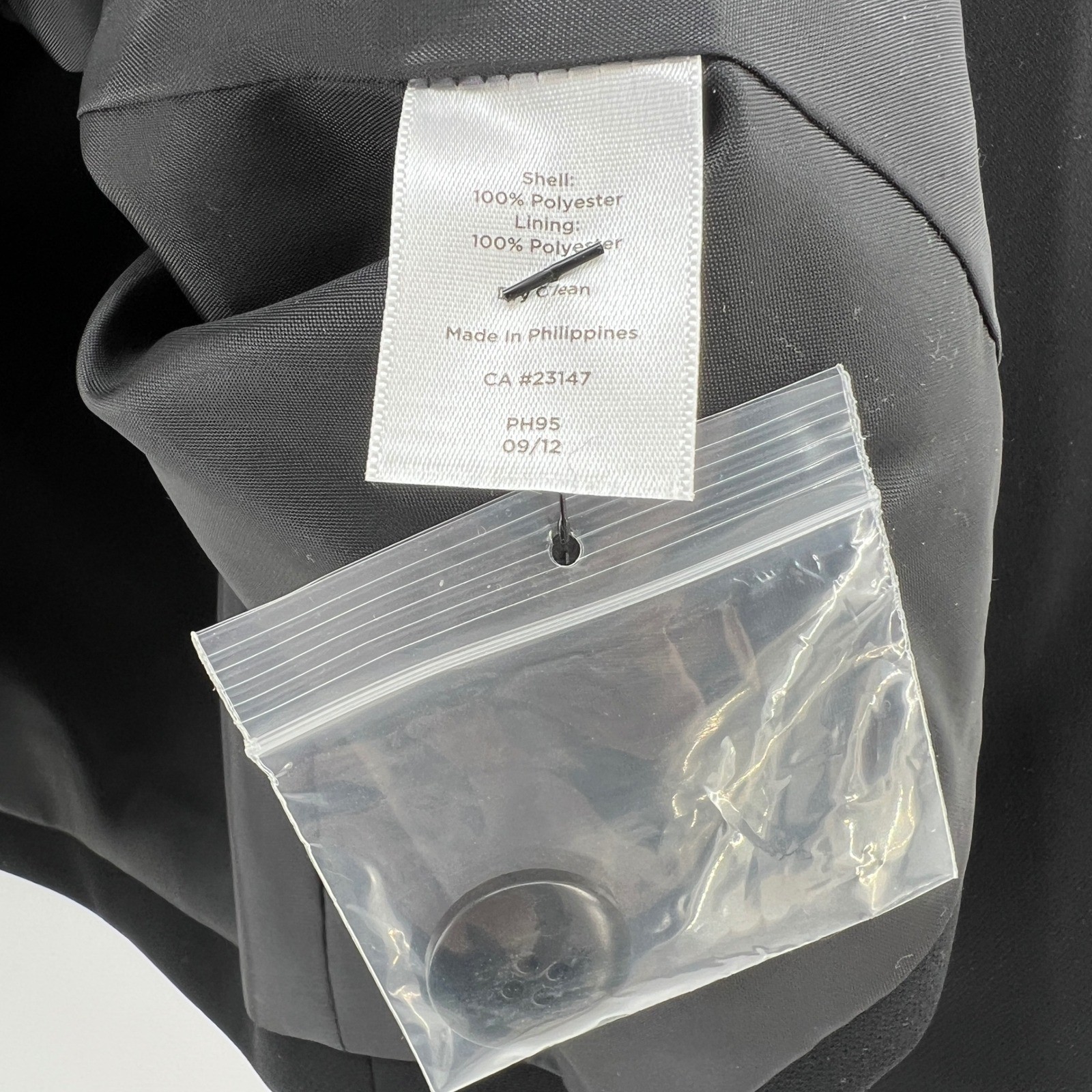 Talbots Petites Black Collarless Button Front Bla… - image 4