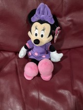 Disney Just Play Plush Minnie Mouse Pink Purple Doll Plush Stuffed NWT