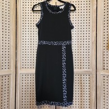 MICHAEL Michael Kors Sleeveless Dress Size Small Black Cheetah Gray Business
