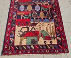 Rare Hand Knotted Afghan Adras Khan Balouch Wool Area Rug 4.5 x 2.10 Ft — photo 6