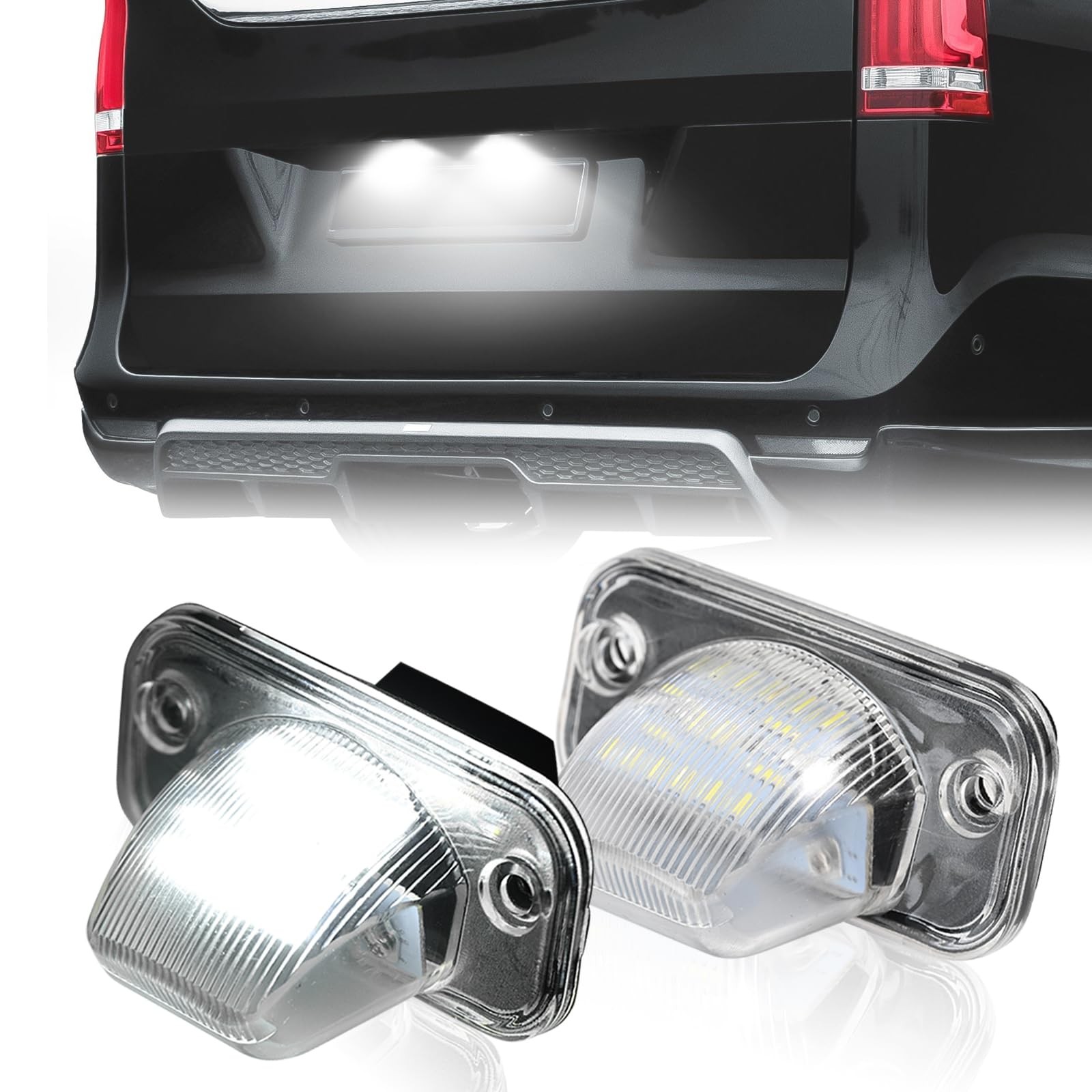 Feux de plaque LED pour VW T4 anti-erreur Canbus avec illumination puissante blanc pur
