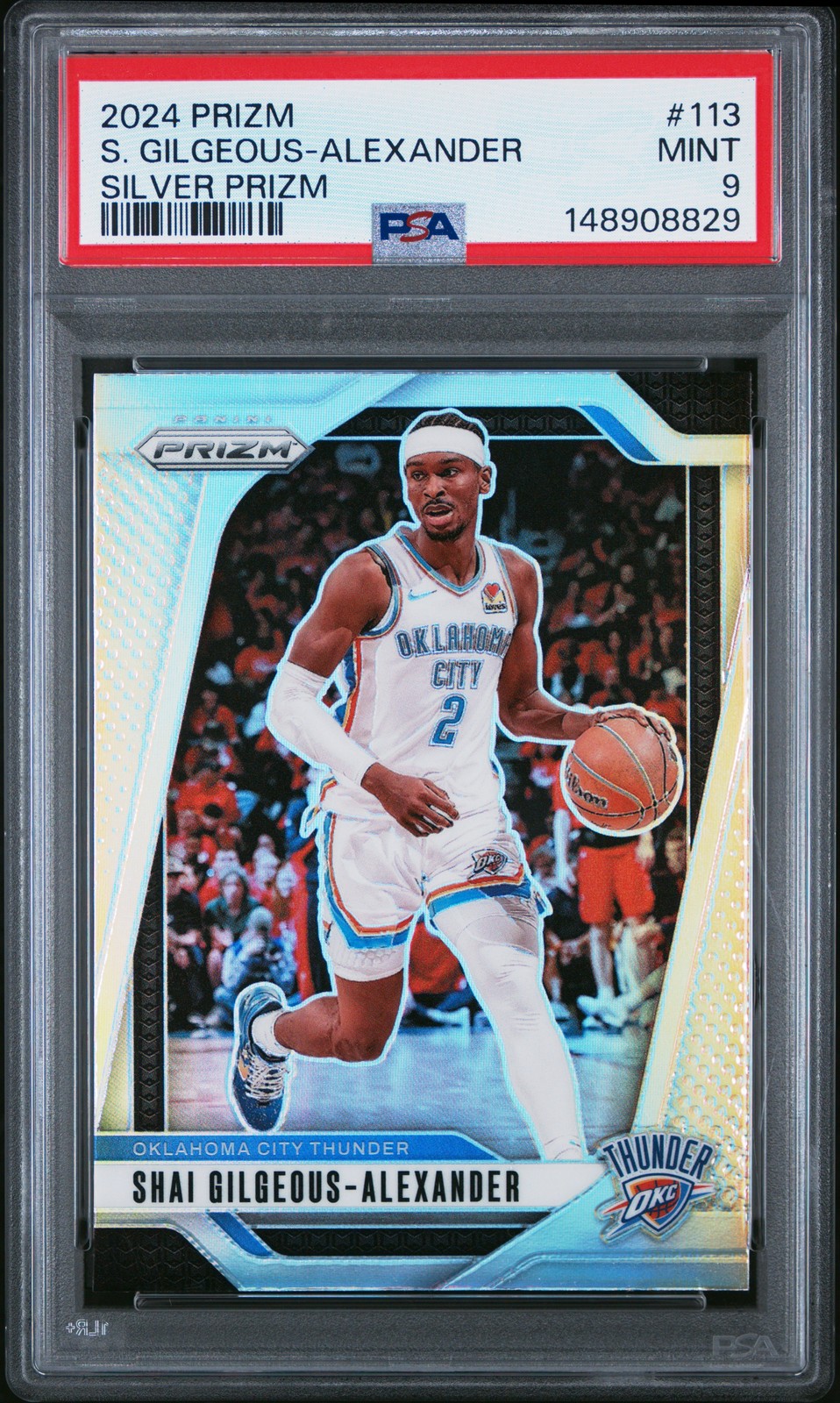 2024 Panini Prizm #113 S. Gilgeous-Alexander Silver Prizm PSA 9