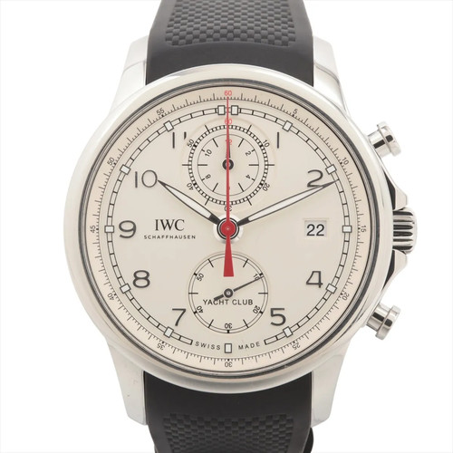 IWC Portugieser Yacht Club Chronograph IW390502 SS SS & Rubber AT Silver-Face