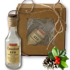 Canadian LTD Canadian Whisky Artisan Vintage Glass Miniature Bottle Ornament