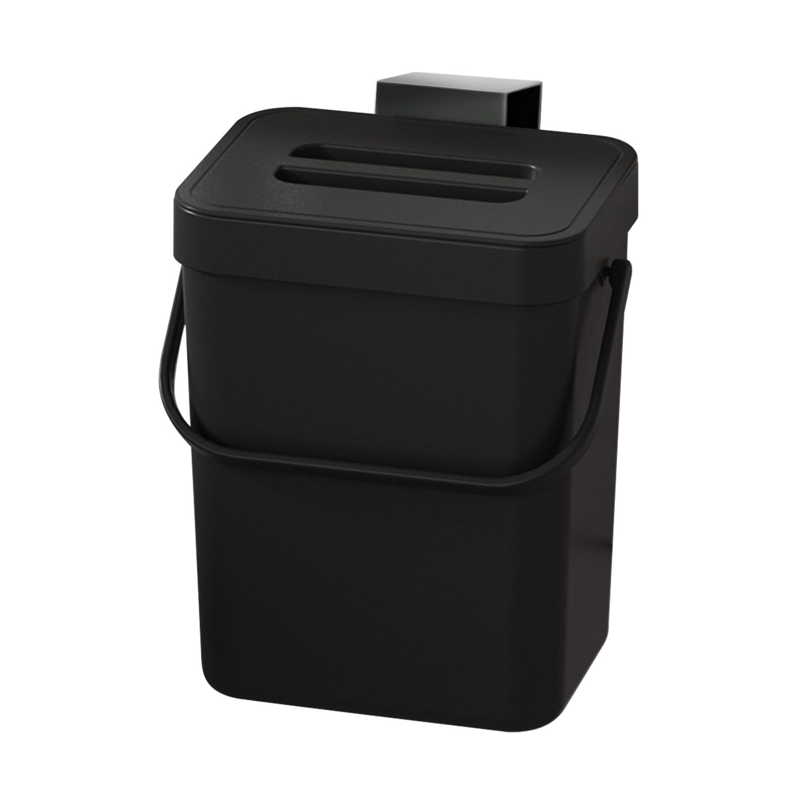 Small Trash Can with Lid, Kitchen Countertop Compost Bin, Outdoor Dog Poop Tr...
