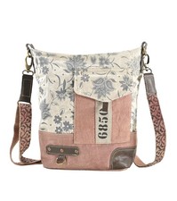 3 BROTHERS - Messenger Bag for Men  Women  Upcycled Vintage Canvas  Leathe...