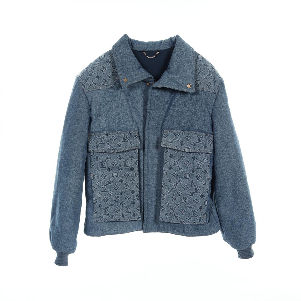 LOUIS VUITTON Monogram Padded Denim Jacket blouson RM231M SU0