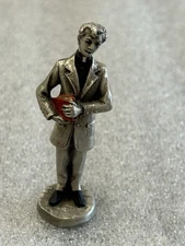 Hudson Pewter Villagers #4833 Reverend Dillman w/Hudson Pewter Box. EUC