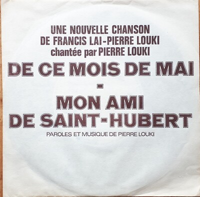 PIERRE LOUKI / Francis LAI Aus diesem Monat Mai 45T SP PROMO Biem CBS 7165 signiert