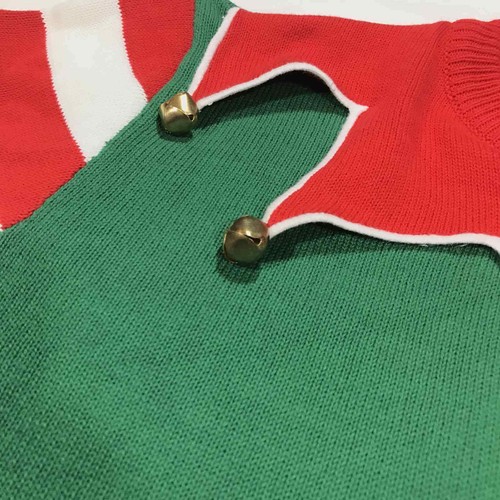 Ugly Christmas Sweater Happy Elfin Holidays With Jingle Bells 2XL Funny Costume - Picture 6 of 8