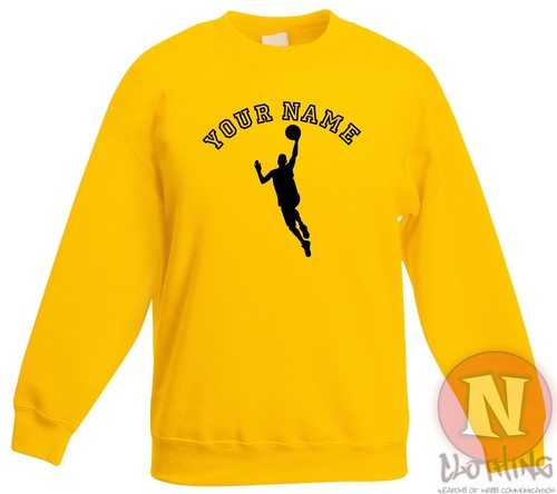 Personalised Basketball player sweatshirt Children kids - Just add name - Picture 10 of 13